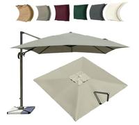 Retolo 3x4m Offset Umbrella Canopy Cover -, Waterproof Replacement Fabric for Patio & Garden Umbrellas, UV Protect, Easy Inllat, Fits 4x/13x9.8ft Models