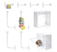 RETON 10 Pcs Clear Scrunchie Holder, Adhesive Headband Holder Headband Storage, Acrylic Wall Hooks Hair Accessories Organizer for Girls Women