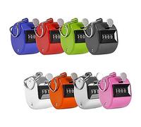 RETON Hand Tally Counter, 8 Pack Color Hand Tally Counter 4 Digit Mechanical Palm Click Counter Count Clicker Assorted Color Hand Held Counter Clicker for Sport, Coach, Casino, Event, School, Training