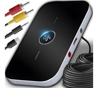 Retoo 2w1 Bluetooth Audio Transmitter Adapter Dongle with Cable Aux 3.5 mm and RCA, Transmitter Receiver, Wireless Portable for Car TV Stereo System HiFi Speaker Headphones, Low Latency Wireless