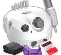 Retoo 65 W Professional Electric Nail Cutter Set with Adjustable Speed up to 35000 rpm, Nail File for Manicure Pedicure for Gel Nails, Acrylic Nails, Gel, Callus Removal, DIY, Red