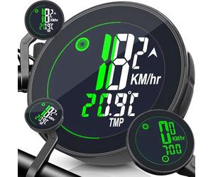 Retoo Bicycle Computer Wireless with 20 Functions Waterproof Illuminated LCD Display Automatic Start/Stop Odometer Easy Operation Bracket Ideal for E-Bike & Touring Bike