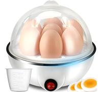 Retoo Egg Cooker for up to 1 to 7 Eggs Keep Warm Function Stainless Steel and Plastic 150 W for the Perfect Egg Compact Size Cooking Level 220V 50Hz Blue