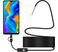 Retoo Endoscope USB-C HD for Android, 3.9 mm Endoscope Camera with LED Waterproof, Megapixel Inspection Camera, Snake Cable for Smartphone, Cable Snake Camera, Mobile Phone Endoscope, Borescope Camera