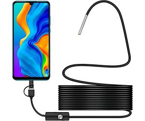 Retoo Endoscope USB-C HD for Android, 3.9 mm Endoscope Camera with LED Waterproof, Megapixel Inspection Camera, Snake Cable for Smartphone, Cable Snake Camera, Mobile Phone Endoscope, Borescope Camera