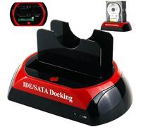 Retoo IDE SATA Hard Drive Docking Station to USB 2.0, Docking Station for 2.5 Inch & 3.5 Inch HDD SSD SATA, Docking Station, Offline Cloning, Clone Function Converter Adapter