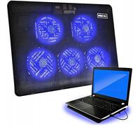 Retoo Laptop Cooling Pad with 5 Fans LED 12-15 Inch Cooling Pad for Prevent Overheating, Laptop Cooling Pad for Notebook, PS3 PS4 PS5 Xbox One, Laptop Cooler Cooling Fan Black
