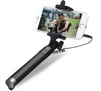 Retoo Selfie Stick Extendable 29 Inch 360 Degree Rotation Non-Slip Handle Handle 90 mm Monopad for Self Portrait IOS Android Smartphone Telescopic Black