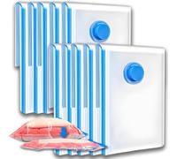 Retoo Vacuum Bags Pack of 10, 50 x 60 cm, Transparent, Zipper Closure, Vacuum Storage Bags for Travel, Clothing, Bedding