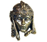 Retor Brass Knife Lanyard Paracord Beads European Female Warrior, Casted Copper Charm for EDC DIY Paracord Accessories Charms ST-121