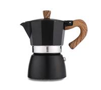 Retoteng Stovetop Coffee Maker, Espresso Maker 3 Cup Aluminum Moka Pot, Small 5oz Coffee Maker, Manual Cuban Coffee Percolator Machine Italian Espresso Coffee Pot for Cappuccino Lattes (Black)