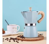 Retoteng Stovetop Espresso Maker, 6 Espresso Cup Moka Pot - 10oz Manual Cuban Coffee Percolator Machine Premium Aluminum Moka Italian Espresso Greca Coffee Maker Brewer Percolator (Blue)