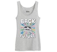 Retour vers le Futur Women's Wobafudtk002 Tank Top, Melange Grey, XL
