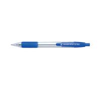5 Star Office Retractable Grip Ball Pen Medium 1mm Tip 0.4mm Line Blue (Pack of 10)
