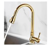 RetractabDeckMounted Sink Faucet with Dual NozzSingHoHot & Cold Water Mixer - Modern Kitchen & Bathroom Fixture (Model Den A)