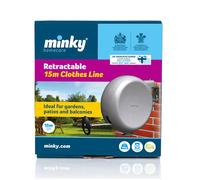 Retractable 15 Metre Single Clothes Line Ideal for Small Homes Gardens Minky