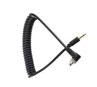 Retractable 1meter Camera Flashing Syncing Cord PC To 2.5mm Extended Coiled Wire Durability PVC Port Portable Accessory Durability PVC Accessory Cable