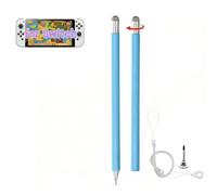 Retractable 2-in-1 Stylus Pen for Nintendo Switch 2&1, Dual Tips Aluminum Touch Pen for Switch OLED Lite & All iOS Android Touch Devices, Passive No Charge Game Stylus (Blue)