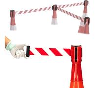 Retractable 6.5ft Traffic Cone Safety Belt - Red Warning Tape for Road Construction & Traffic Control - Durable Connector Belt for Enhanced Safety