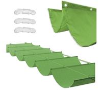 Retractable Adjustable Roll-Up Awnings with Eyelets & Cord UV-Resistant Waterproof Sun Shade for Outdoor Garden Patio Sand - Green (1.5 x 13 m)
