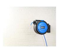 Draper Retractable Air Hose Reel 20m - Auto Rewind with Hose Guide, Free Stop Any Length, 180° Swivel Wall Mount, Heavy-Duty Hybrid Air Hose