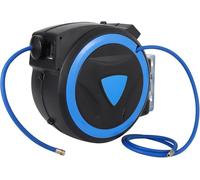 Retractable Air Hose Reel 24m, Auto Rewind 3/8 in Hybrid Hose, Max 300PSI Air Compressor Hose Reel, Ceiling/Wall Mount Heavy Duty Industrial Steel Reel with Swivel Bracket