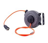 Retractable Air Hose - Wall Mounted Bracket, Robust Steel Drum, Gentle Slow Rewind, Compact Industrial Hose Storage Solution for Workshop, Car Workshop and Warehouse