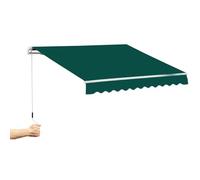 Retractable Aluminium Awning 4x1.5/3x2/4x2.5/4x3m - Manual Garden Canopy UV Protection & Waterproof Outdoor Patio & Balcony Shade Telescopic Awning for Cafe & Garden