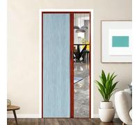 Retractable Aluminum Folding Interior Door - Drill-Free Space-Saving Design for Kitchen & Bedroom Custom Size 175×200cm Easy Inllat Blue h