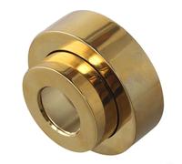 Retractable and thickened shower head decorative cover with copper material, adjustable height from 0 to 23mm, designed for durability and smooth bathroom integration (gold)