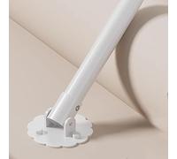 Retractable Angled Wall Curtain Rod 75-210cm, Corner Shower Curtain Rod for Bathroom & Outdoor Use, Adjustable White Rod for Changing Spaces, Ideal for Small Areas