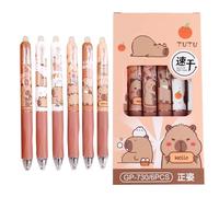 Retractable Animal Pens - Child Capybara Pens | 14.5cm/5.71in School Supplies Class Reward | Prizes Gel Roller Ballpoint 0 5 Mm | Smooth Gel 80g Ink Retractable Tip | Cute Pen For Girls Boys Women Men