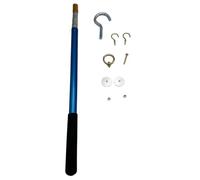 Retractable Attic Stair Pull Rod Systems Customizable Length Sturdy Metal Hooks Easy Installation Attic Stair Pull Systems Easy Installation Attic Stair Pull Systems