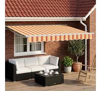 vidaXL Manual Awning Frame with LEDs 2.5 x 2 m