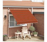 Manual Retractable Awning 250 cm Orange and Brown