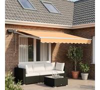 Retractable Awning 3x2.5m Sand Polyester & Aluminium Frame Solar LED Manual Plus