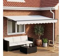 vidaXL Manual Retractable Awning with LEDs 3 x 2.5 m