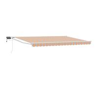 vidaXL Manual Retractable Awning with LEDs 4.5 x 3 m