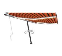 Retractable Awning 400x300cm Multicolour Powder-Coated Aluminium Frame with LED