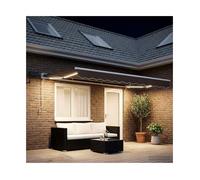 vidaXL Manual Awning Frame with LEDs Taupe 4 x 3 m