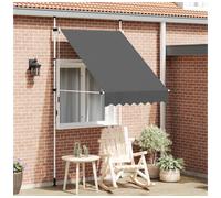vidaXL Manual Retractable Awning 150cm Anthracite Outdoor Window Door Canopy
