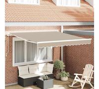 Retractable Awning Beige 350 x 250 cm Polyester and Aluminium