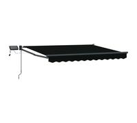Manual Retractable Awning with LEDs Outdoor Sun Shade Garden Solution vidaXL