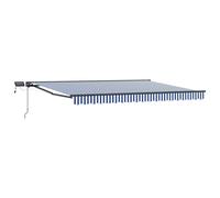 Manual Awning Frame with LEDs Polyester with PU coating Outdoor Shade vidaXL