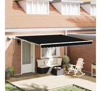 Retractable Awning Burgundy 300x250cm Powder-Coated Aluminium w/ LED Lights