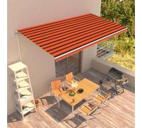 Retractable Awning Burgundy 600x300 cm Powder-Alu PU Polyester White Frame Hand