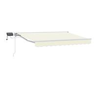 Manual Awning Frame with LEDs Polyester with PU coating Outdoor Shade vidaXL