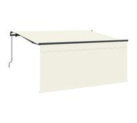 Retractable Awning Cream 300x200 cm Polyester & Aluminium Manual Outdoor Terrace