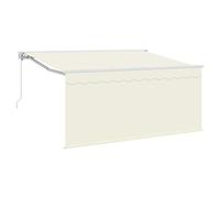 Retractable Awning Cream 300x200 cm Polyester Aluminium Manual UV Waterproof Pro