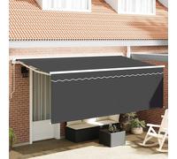 Retractable Awning Cream 350 x 200 cm Polyester & Aluminium Frame 165cm Drop UV+